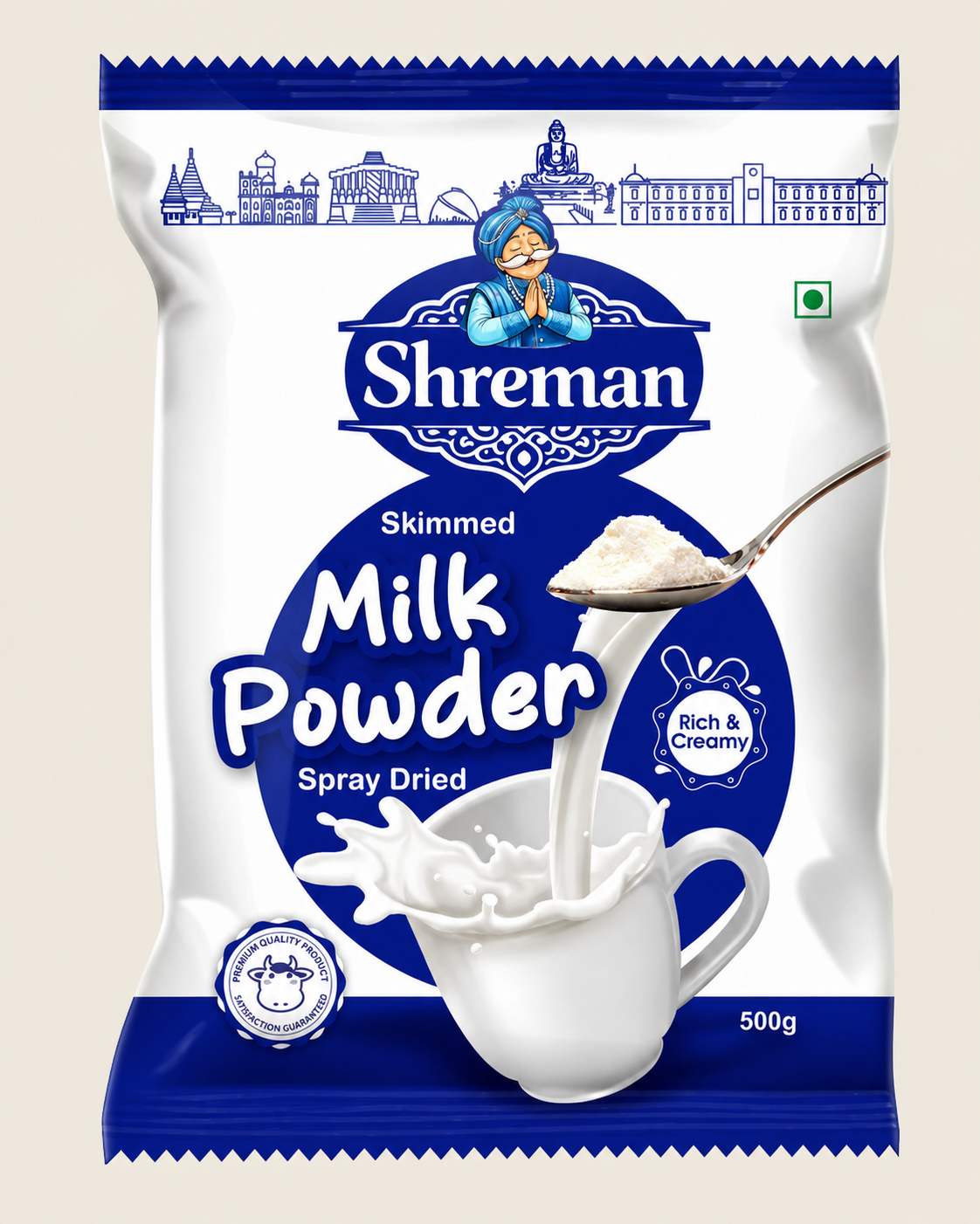 Shreman Skimmed Milk Powder 500 g pouch